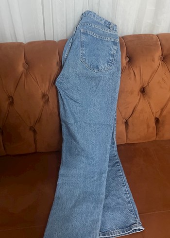 Kadın Mavi Denim Düz Kesim Jean - Görsel 3