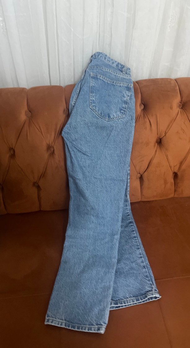Kadın Mavi Denim Düz Kesim Jean - Görsel 3