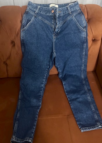 Tokalı Kadın Kot Pantolon Colins mom fit - Görsel 3