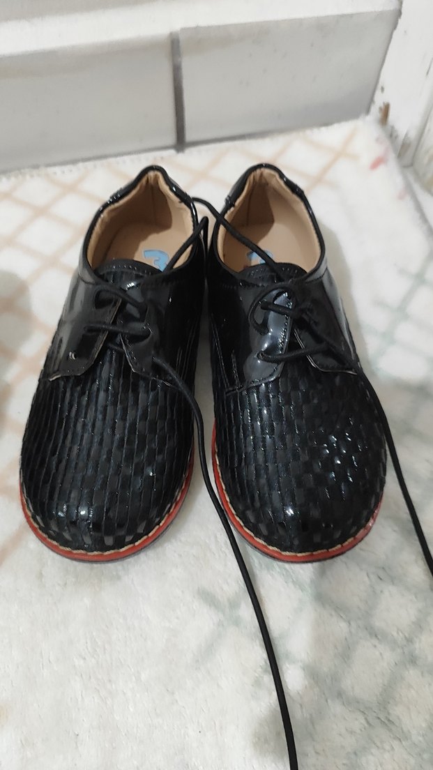 Erkek Çocuk Siyah Yılan Desenli Tokalı Ayakkabı kundura - Görsel 2