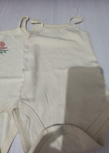 Bebek Kız Askılı Body Seti 3'lü Pastel Renkler - Görsel 4