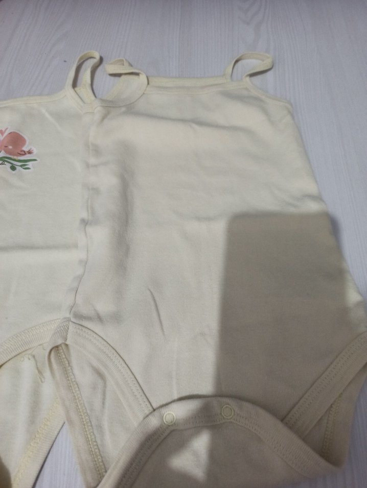 Bebek Kız Askılı Body Seti 3'lü Pastel Renkler - Görsel 4