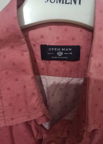 Uzun Kollu Pembe Batik Desenli Erkek Gömlek - Görsel 3