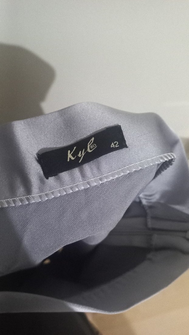 Gri Pilili Uzun Kadın Etek - Görsel 4