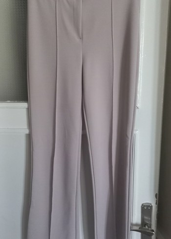 Bej Kadın Pilili Kumaş Pantolon - Görsel 2