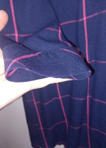 LC Waikiki Kadın Mor Uzun Kollu V Yaka Gömlek - Görsel 2