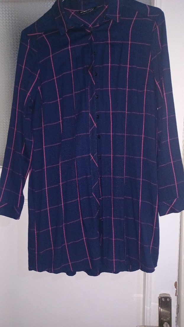 LC Waikiki Kadın Mor Uzun Kollu V Yaka Gömlek - Görsel 3