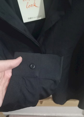 Siyah Uzun Kollu Kadın Gömlek - Görsel 2