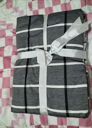 Gri Ekose Desenli Nevresim Takımı - Görsel 2