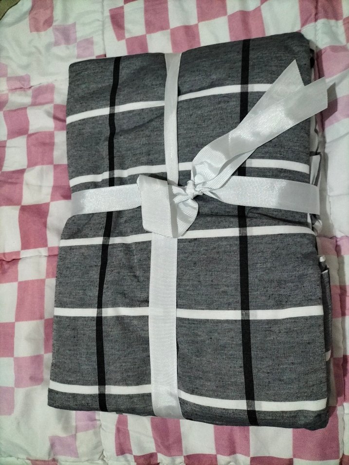 Gri Ekose Desenli Nevresim Takımı - Görsel 2