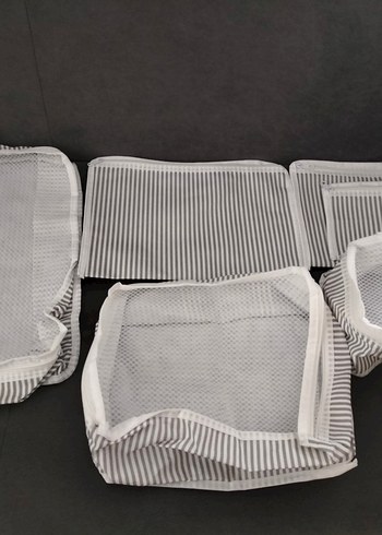 Gri Çizgili Bavul Düzenleyici Seti - Görsel 3