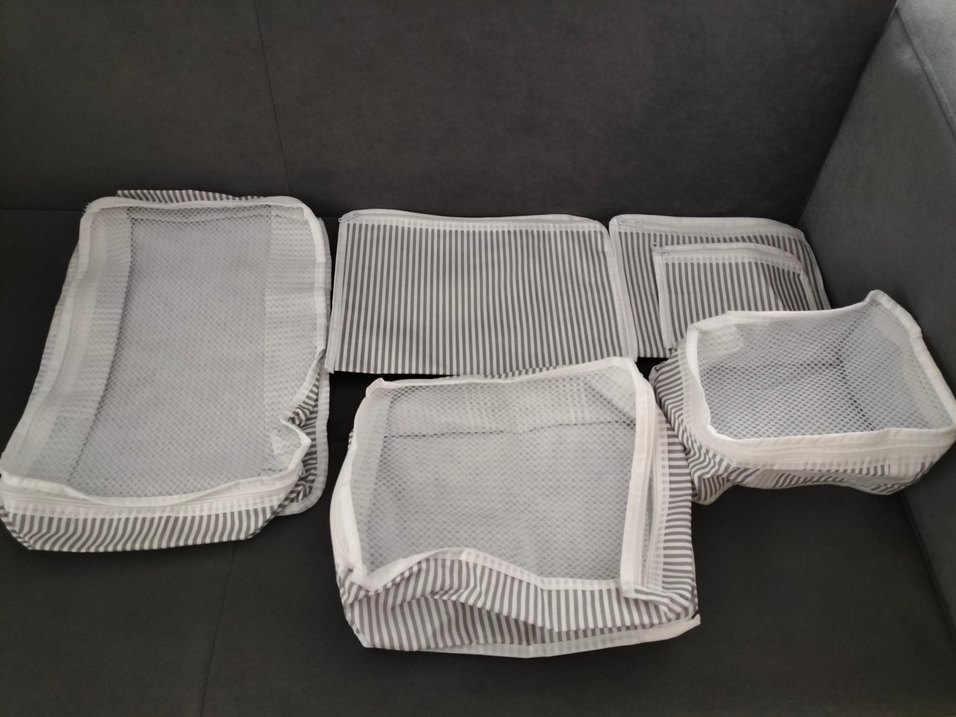 Gri Çizgili Bavul Düzenleyici Seti - Görsel 3