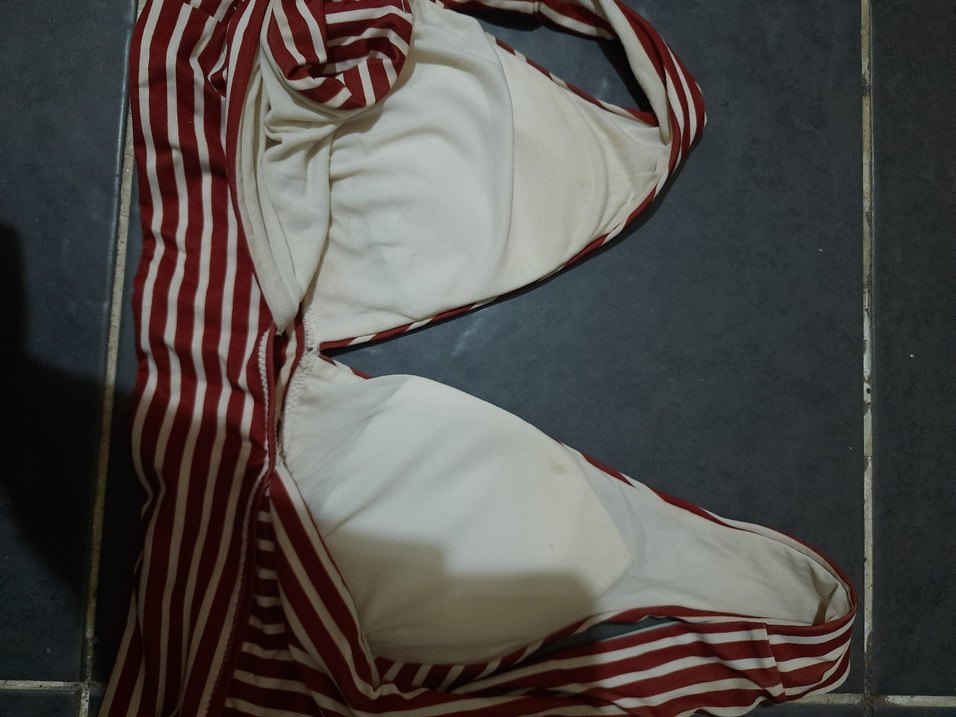 Penti Çizgili Kırmızı Kadın Bikini Üstü - Görsel 3