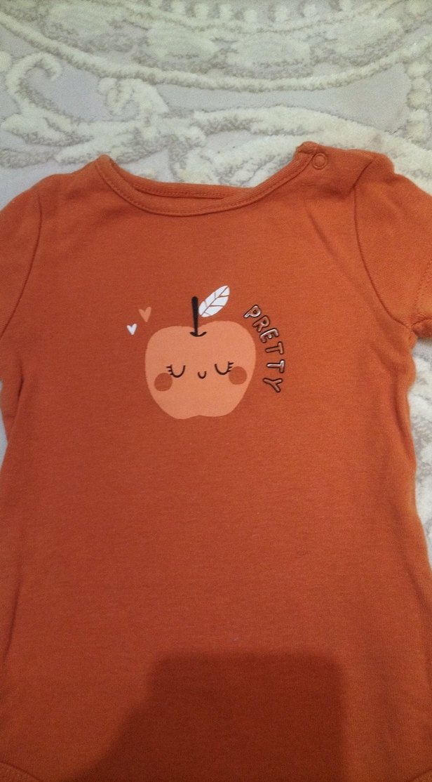 Kısa Kollu Kız Bebek Çıtçıtlı Body - Görsel 2