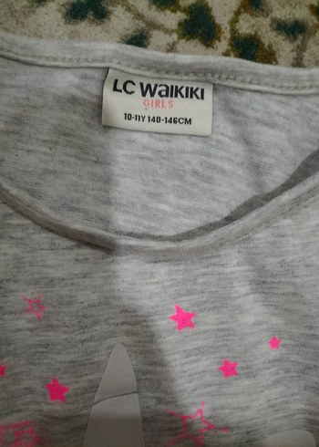 LC Waikiki Kiz Cocuk Gri Melanj Yildizli Tisort