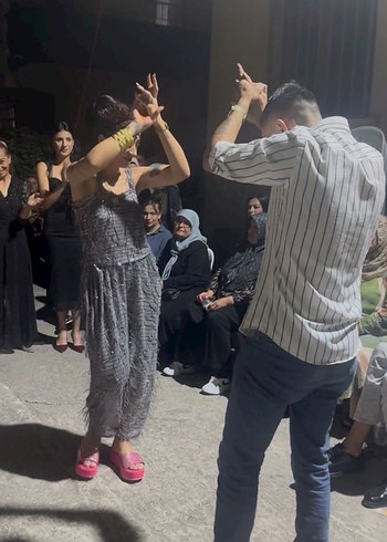 Payetli orjinal kumaş şalvar takımı - Görsel 3