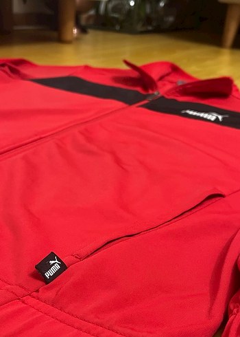 Kırmızı Puma Fermuarlı Erkek Sweatshirt hırka - Görsel 2
