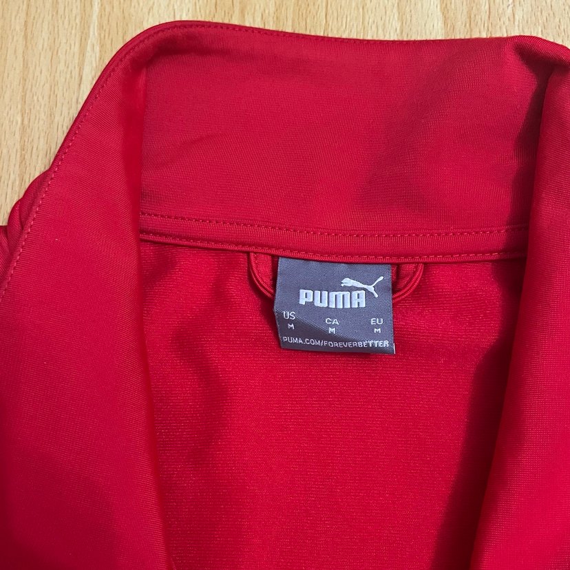 Kırmızı Puma Fermuarlı Erkek Sweatshirt hırka - Görsel 4