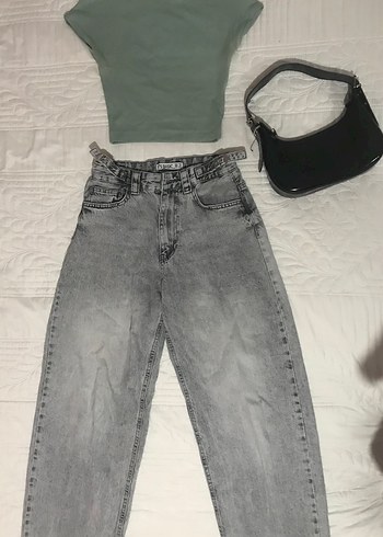 3'lü Kombin: Çanta, Crop, Pantolon - Görsel 2