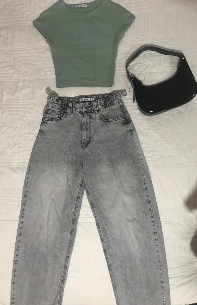 3'lü Kombin: Çanta, Crop, Pantolon - Görsel 2