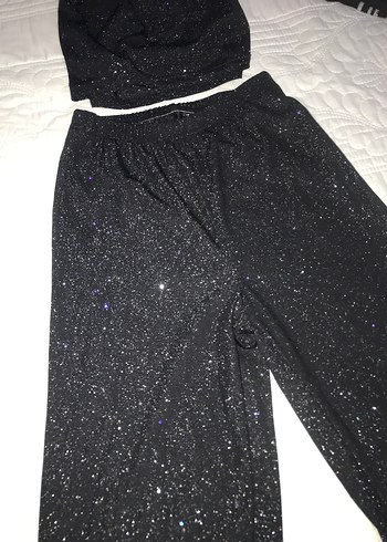 Parlak Siyah Kadın Kumaş Pantolon - Görsel 4