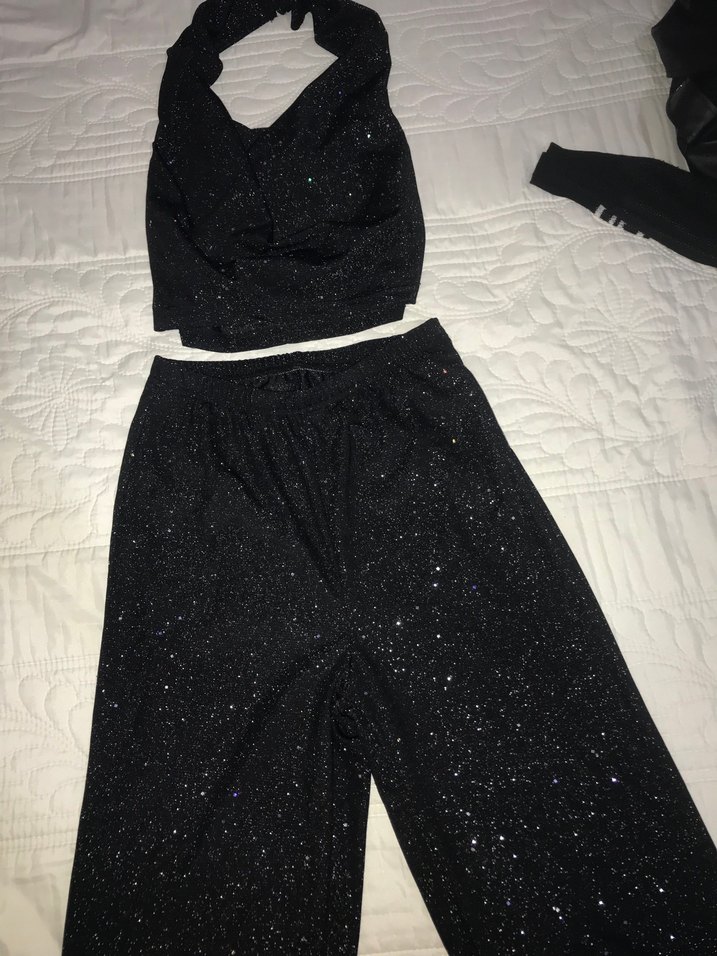 Parlak Siyah Kadın Kumaş Pantolon - Görsel 2