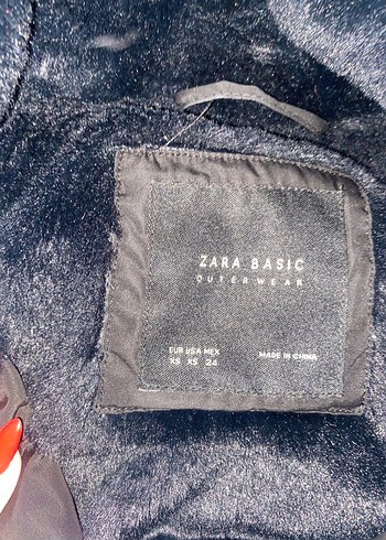 Siyah Kürklü Kapüşonlu Kadın Kışlık Mont Zara - Görsel 2