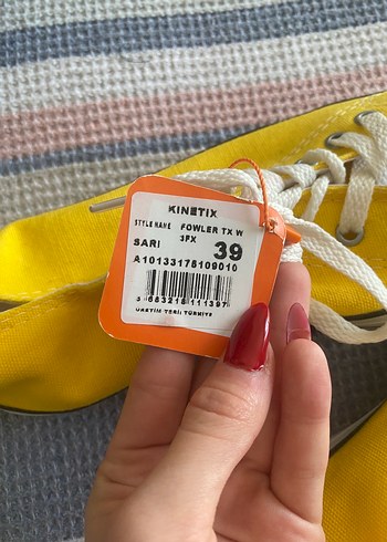 Sarı Bağcıklı Kadın Spor Ayakkabı kinetix - Görsel 4