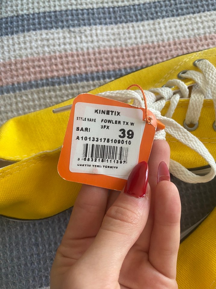 Sarı Bağcıklı Kadın Spor Ayakkabı kinetix - Görsel 4