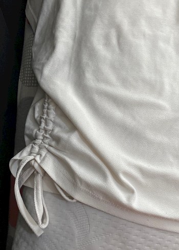 Beyaz Kısa Kollu Hamile Tişörtü - Görsel 2