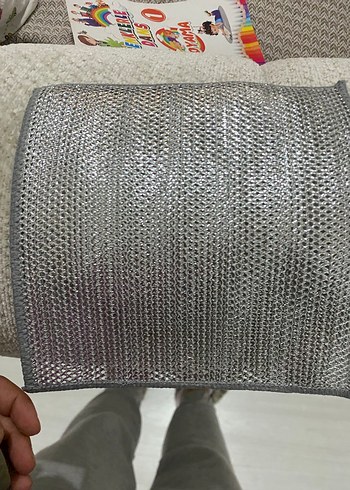 Gri Yılan Desenli bulaşık teli - Görsel 2