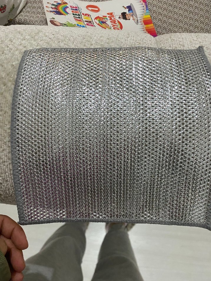 Gri Yılan Desenli bulaşık teli - Görsel 2