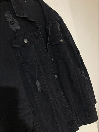 Siyah oversize kot ceket