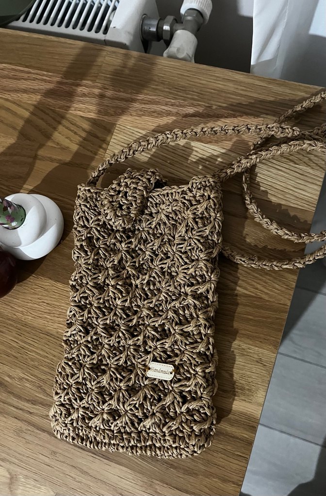 Kâğıt ip Örgü Kadın Çanta - Görsel 2