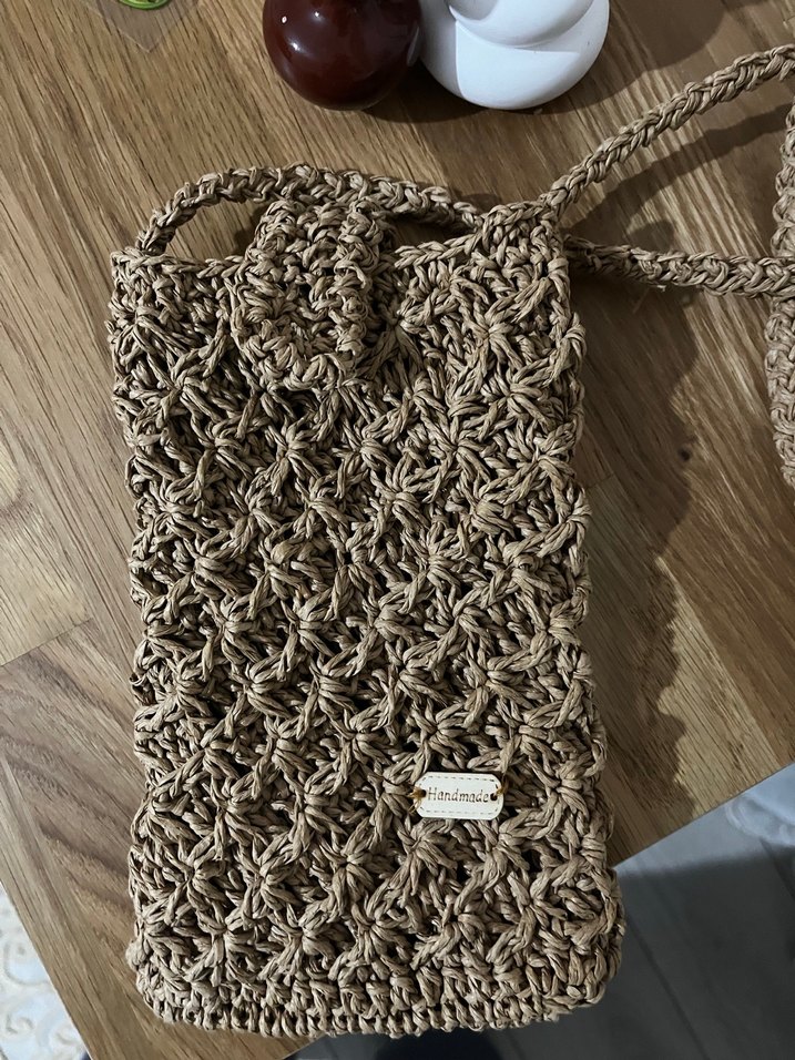 Kâğıt ip Örgü Kadın Çanta - Görsel 3