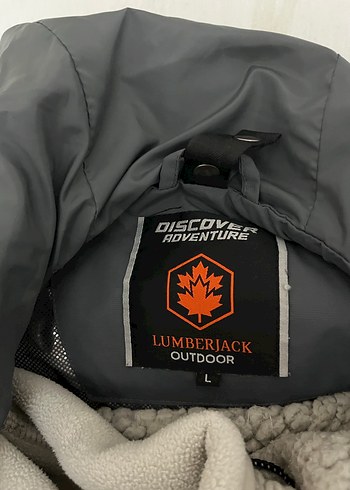 Erkek Gri Kapüşonlu Rüzgarlık Mont Lumberjack - Görsel 5