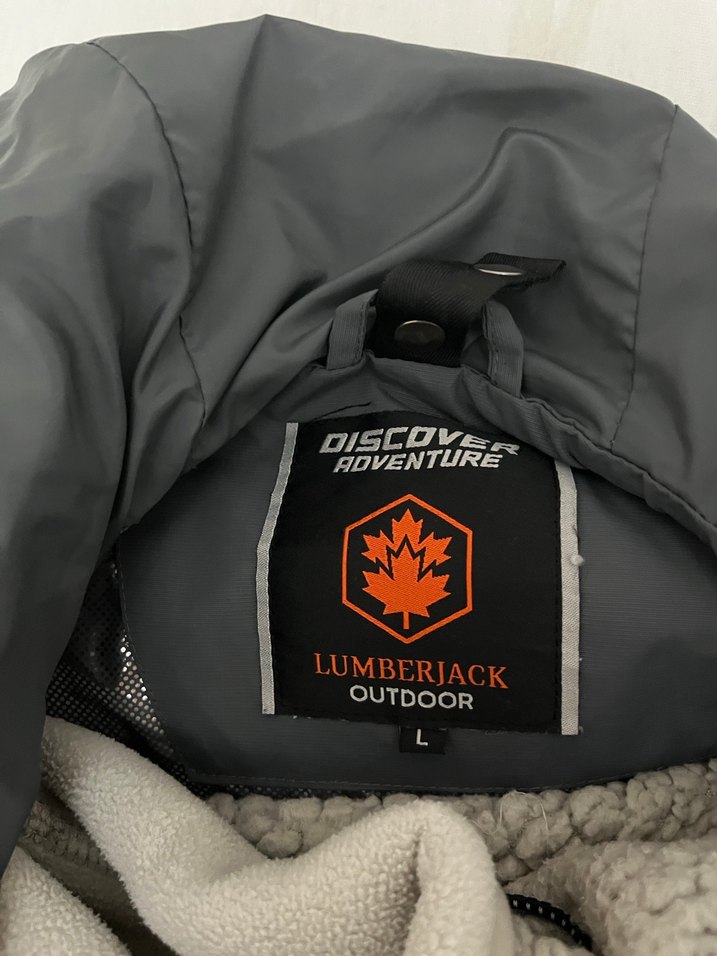 Erkek Gri Kapüşonlu Rüzgarlık Mont Lumberjack - Görsel 5