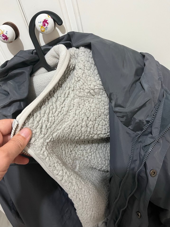 Erkek Gri Kapüşonlu Rüzgarlık Mont Lumberjack - Görsel 2