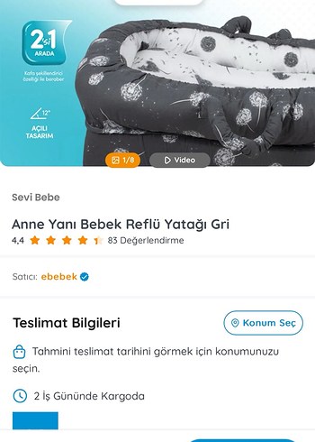 Anne yanı bebek reflü yatağı - Görsel 3