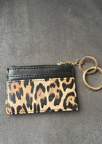 Deri Leopar Desenli Fermuarlı Kadın Cüzdanı VS - Görsel 4