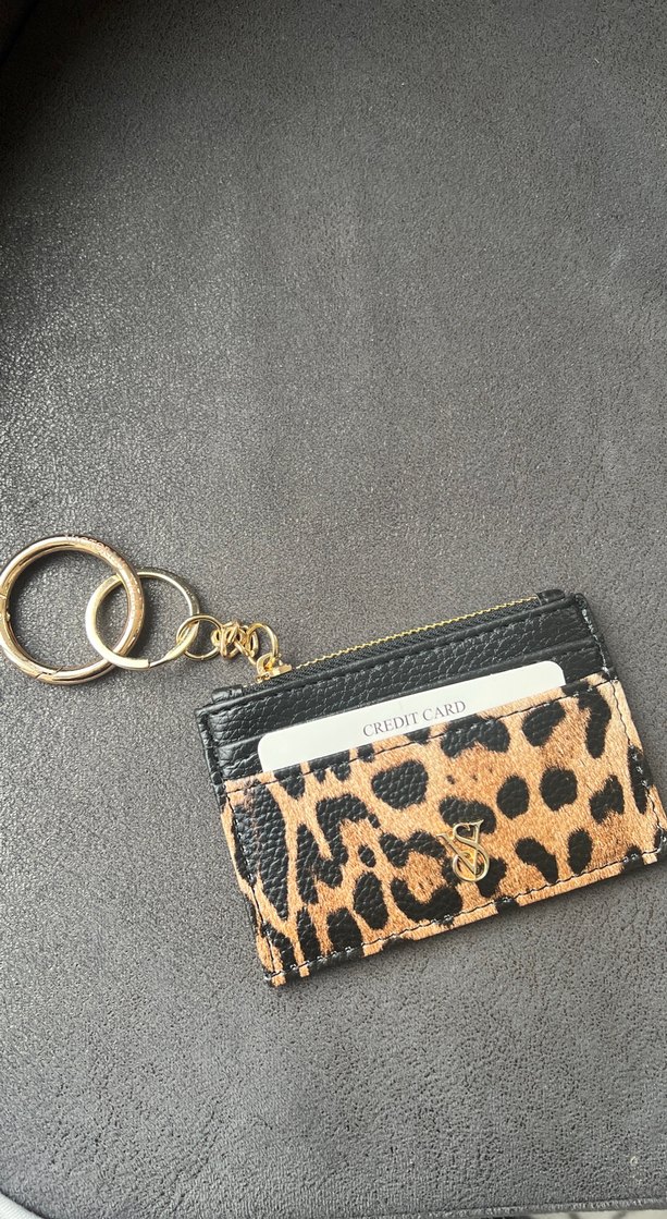 Deri Leopar Desenli Fermuarlı Kadın Cüzdanı VS - Görsel 2