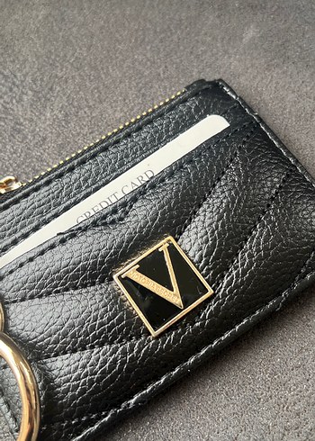 Altın Fermuarlı Deri Kadın Cüzdan VS - Görsel 6