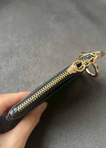 Altın Fermuarlı Deri Kadın Cüzdan VS - Görsel 4