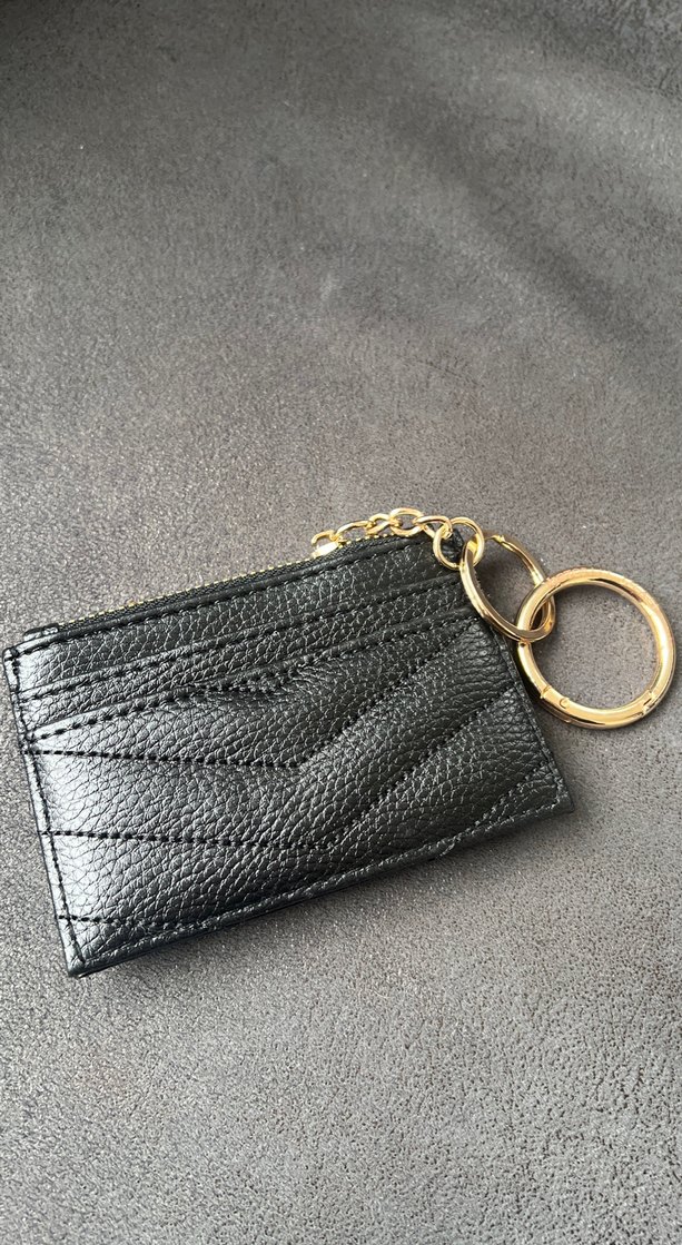 Altın Fermuarlı Deri Kadın Cüzdan VS - Görsel 3