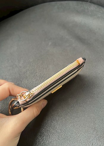 Pembe Yılan Desenli Zincir Detaylı Deri Kadın Cüzdan - Görsel 4