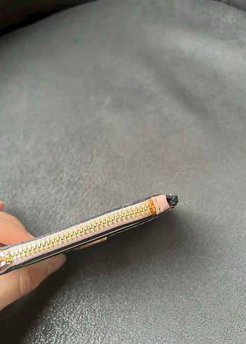 Pembe Yılan Desenli Zincir Detaylı Deri Kadın Cüzdan - Görsel 3