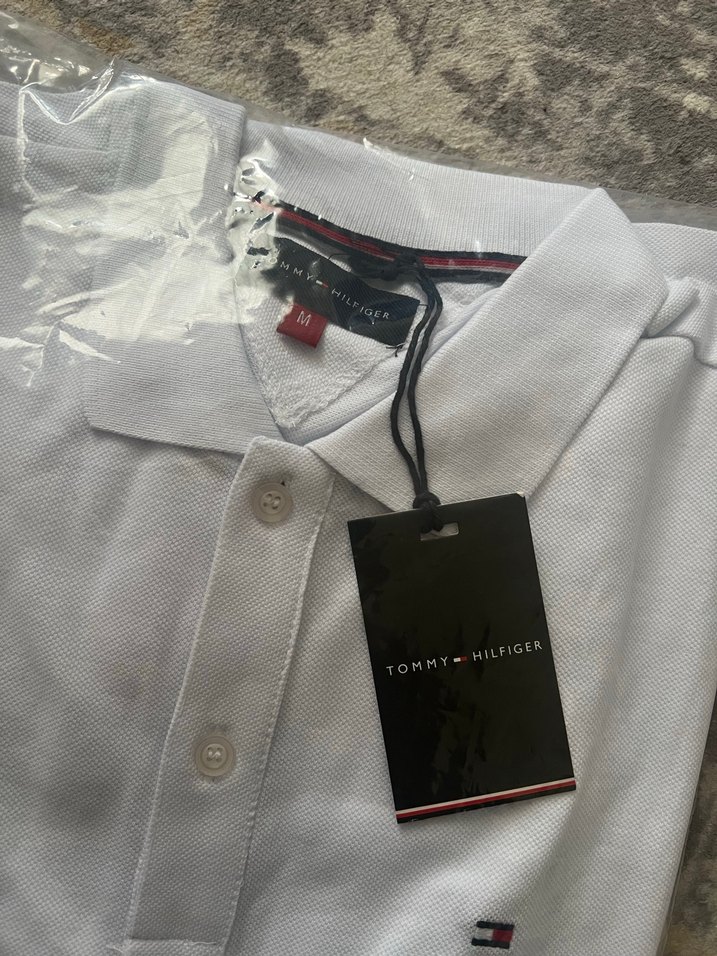 Tommy Hilfiger Beyaz Erkek Polo Tişört - Görsel 2