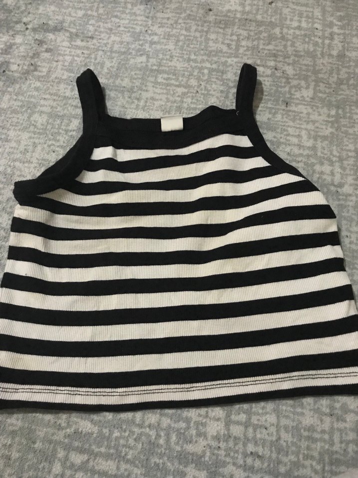 Çizgili Gri Kolsuz Hemşirelik Atlet - Görsel 2