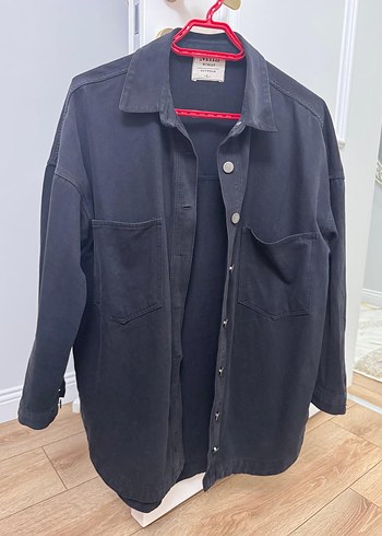 Siyah Düğmeli Kadın Denim Ceket - Görsel 2