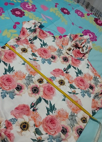 Pembe Çiçekli Kapüşonlu Hamile Tişörtü - Görsel 5